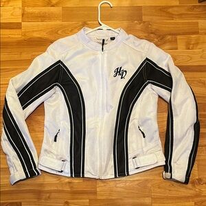Harley-Davidson S White and Black Mesh Riding Jacket
